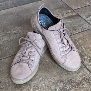 Ecco Traytech Leather Sporty Summer Sneakers Casual Size 6.5/7 Pink